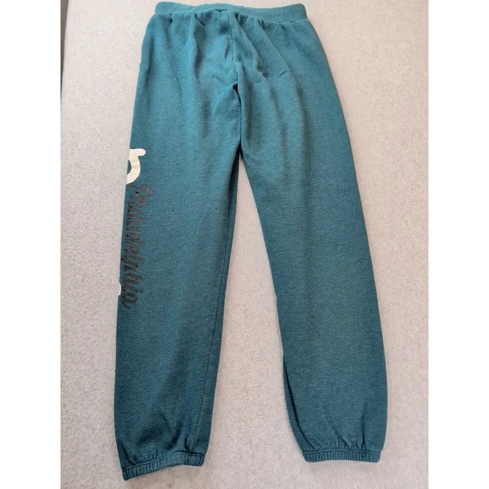 NFL Philadelphia Eagles Womens Jogger Sweatpants SMALL Midnight Green Lounge